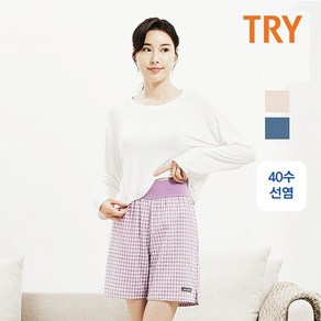 TRY 여성 하나만 선염 트렁크 5부 파자마 2중중택1