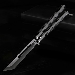 발리송 카람빗 플라스틱발리송 나이프 호신용 냉기 올스틸 csgo 버터플라이 접는 날이 없는 핸드 핸들링 초보자 훈련, [04] 타이거 블랙 깨지면 보상을 보장합니다, 1개