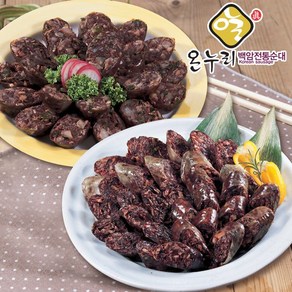 [백암전통순대]고기순대1kg + 야채순대 1kg, 1세트, 1kg