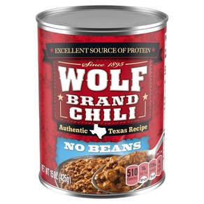 Wolf Chili No Beans (Pack of 4) 늑대 칠리 콩 없음 (4팩), 1개, 1.95kg