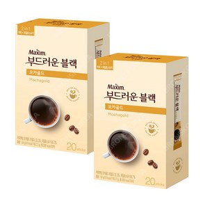 동서 맥심 부드러운 블랙 모카골드 20T X 2개(40T) 설탕 커피믹스, 20개입, 2.7g, 2개