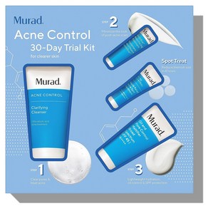 Muad 뮤라드 아크네 컨트롤 30일 키트 브레이크아웃 여드름 스킨케어 4종세트, Acne Contol 30-Day Tial Kit, 1세트