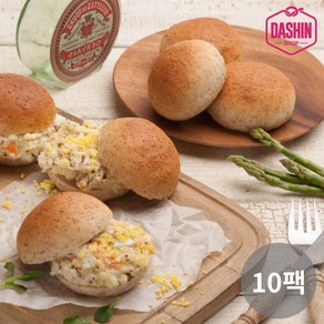 [주문 후 제빵] 통밀당 천연발효 통밀모닝빵 360g / 아르토스베이커리 비건빵, 10개