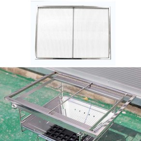 석쇠 피아노줄 실 스텐 캠핑 바비큐 그릴 사각 대형, 1개