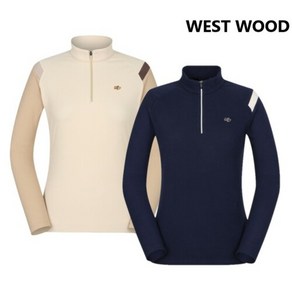 웨스트우드 WESTWOOD 여성 겨울 어깨라인 배색 집업 티셔츠 WM4WCTS334