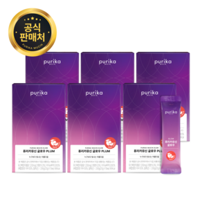 [본사공식몰] 퓨리카뮤신 글로우 자두 6box 60포 콜라겐젤리 특허뮤신, 6박스, 200g