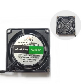 220V 8025 AC 쿨링팬 80mm 쿨러 무소음 냉각팬 팬망(그릴 보호망 포함) 세트, 1개