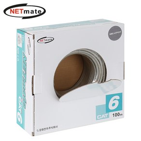 NETmate NMC-UTP23T CAT.6 UTP 케이블 100m (연선/그레이), 1개, 1개