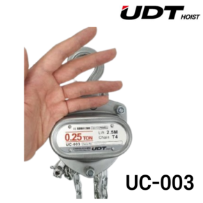 UDT UDT 소형 미니 체인블록 0.25t UC-003, UC-003(0.25T), 1개