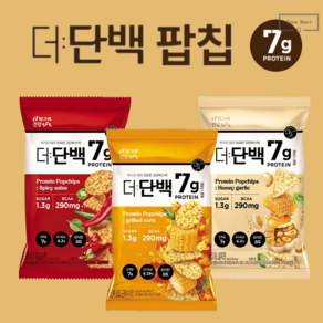 더단백 팝칩 3가지맛 택1x12봉지 단백질과자, 매콤살사 12개입, 12개, 44g