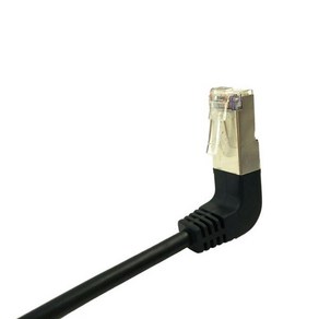 이중 엘보 다운 90 도 각도 Cat5e 8P8C FTP STP UTP 5e 이더넷 네트워크 케이블 RJ45 랜 패치 코드 0.5m 1, 01 Black, 03 50cm