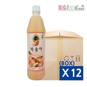 청솔 복숭아 음료베이스 835ml / 과일원액, 12개