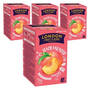 London Fuit & Heb 피치 파라다이스티, 4개, 2g, 20개입