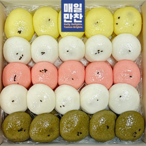 매일만찬 기정방울떡 잔기지떡 잔기정떡 증편 술떡, 사색(네가지)/앙금, 50개, 30g
