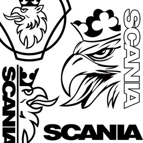 마이웨이카 스카니아 스티커 대형 SCANIA 로고 데칼 덤프 트럭 추레라, 홀로그램, 로고5 (좌측), 1개