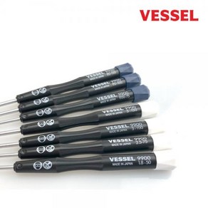 [VESSEL] 베셀 정밀 드라이버 9900 전사이즈 모음 십자 일자 시계 전자 노트북 컴퓨터 (+)00-75mm 1개, 단품