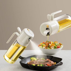 손잡이 오일 스프레이 내열 유리 양념 오일병 550ml, 1개