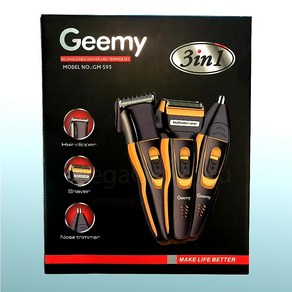 면도기Geemy 3in1.충전식 면도기 및 트리머 세트.모델 번호:GM-595.헤어 클러퍼 면도기 코 트리머