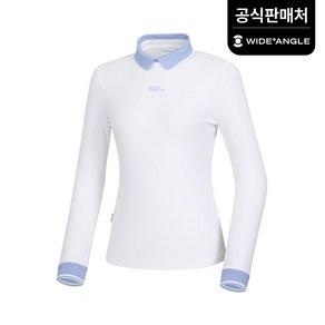 [와이드앵글 공식] [골프] 여성 CO 크레이프 변형 카라 티셔츠 L WWP24271W2