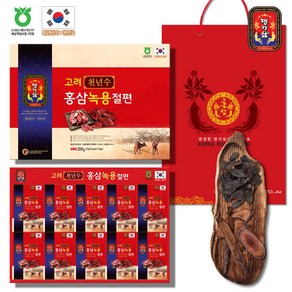 명기삼 고려천년수 홍삼녹용절편 + 쇼핑백, 200g, 1개, 20g