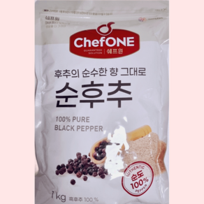 청정원 쉐프원 순후추1kg 흑후추 대용량 업소용, 1kg, 1개