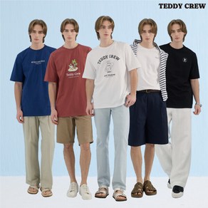 [TEDDY CREW] 테디크루 25SS 남성 코튼 반팔티셔츠 5종 (T25M), 95, 1개