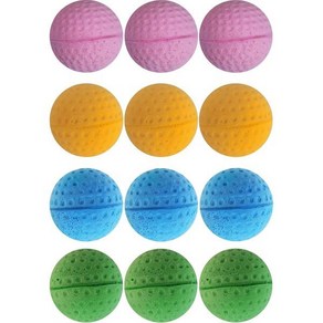 고양이 폼 볼 스펀지 공 장난감 축구공 (골프 공 카운트 12), Golf Foam Sponge Ball, 12, 1개