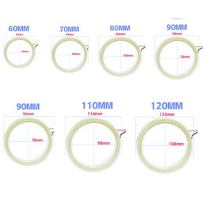 2x 슈퍼 브라이트 헤일로 링 COB LED 엔젤 아이 헤드라이트 자동차 오토바이 DRL 전구 램프 60mm 100mm 120, 02 60mm, 01 WHITE, 2개