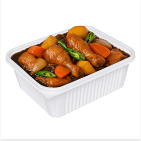 형제팩 사각찜용기 23199 대형(백색) 2500ml, 100개, 1세트