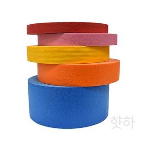 한일 컬러 마스킹테이프 주황 50MM X 40M 커버링테이프, 1개