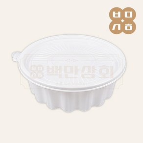 백만상회 [COM]일회용 냉면용기 195파이 소 (백색), 1개