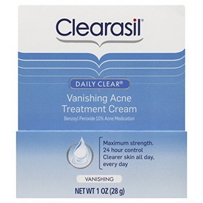 여드름 치료 크림 - Cleaasil Stubbon Acne Contol 5-in-1 스팟 치료 크림 벤조일 퍼옥사이드 여드름 치료제 포함 여드름 치료 1온스2팩, 28g, 2개