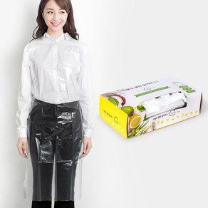 리빙툴 다용도 클린앞치마 투명 일회용 위생 앞치마 50매 대형B1, 1개