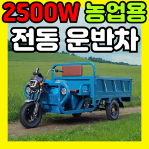 MoveTec 2500W 농업용 운반차 전동 트렉터 덤프 트럭 화물 전기 대차 수레 사발 삼륜, 1개