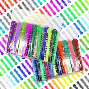 2080 Ligatue Ties fo Baces - Multicolo Dental 2080 coect기용 합자 타이 - 브래킷용 다색 치과 coect용 합자 타이, multicolou, 1040 Count (Pack of 2), 1개