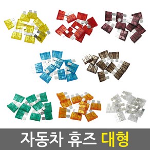 자동차 휴즈(대형_10개)/차량용 전기장치 퓨즈세트, 자동차 휴즈(대형_10개) 10A, 1개