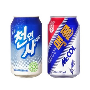 맥콜 천연사이다 각각24CAN, 48개, 350ml