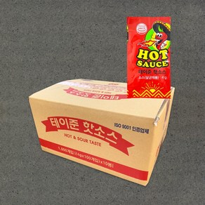 지케이푸드 태원 테이준 핫소스 1BOX (1000개) 피자소스 업소용 대용량 일회용소스, 400g, 10개