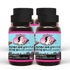 픽커스 링곤베리 퓨레 글루타치온 로즈힙 엘라스틴 프리미엄 정 1000mg, 60정, 4개