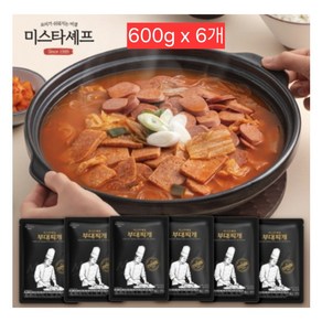 [미스타셰프] 부대찌개 600g*6팩, 600g, 6개