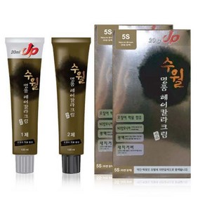 1+1 수월 명품 헤어칼라 크림 새치 흰머리 염색 463213, 수월 명품 헤어칼라 크림 4S 갈색, 2개