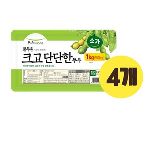 풀무원 크고단단한두부, 1kg, 4개