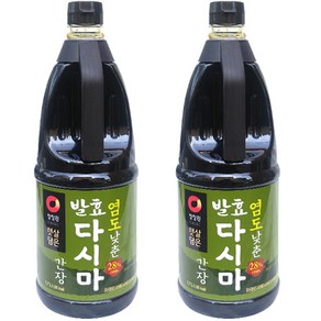 청정원 염도낮춘 발효다시마 간장, 1.7L, 2개