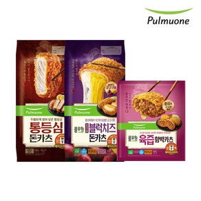 [G][풀무원] 카츠 3개(고구마치즈+육즙함박1개+통등심1개), 없음, 1개, 450g