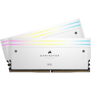 코르세어 도미네이터 티타늄 RGB DDR5 램 96GB 2x48GB 6600MHz CL32 인텔 XMP iCue 호환 컴퓨터 메모리 화이트 CMP96GX5M2B6600C32W, 1개