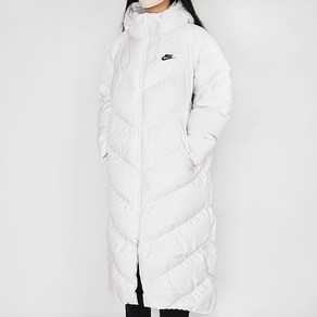 나이키 우먼스 덕다운 롱패딩 NSW WINDPUFFER 루즈 핏 HOODIE DOWN 파카 화이트