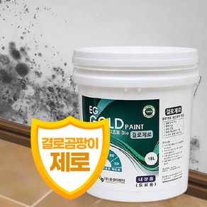 이지골드 친환경 결로제로 페인트 4리터 결로 곰팡이, 1. 화이트, 1개, 4L