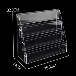 아크릴 전시대 엽서 4단 스티커 판매대 편지지 계단식 수납 팜플렛 리플렛