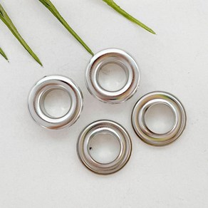 헤세드 국산) 24호 아일렛(내경12mm) 스틸 아일렛 (30쌍), 실버, 30개