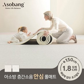 파크론 [아소방] 층간소음 PVC 안심롤매트 18T 150x100x1.8cm 미터단위, 러그헤링본